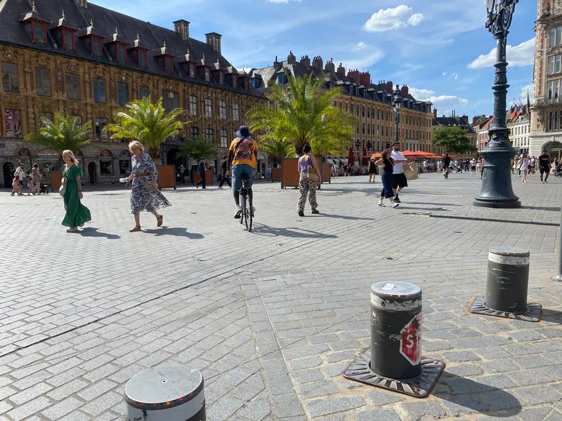 Lille Place du Théâtre, the historic city centre where many visitors begin exploring during the Braderie weekend