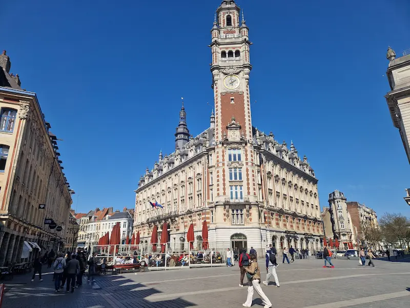 The belfry on the chamber of commerce, place du théâtre Lille
