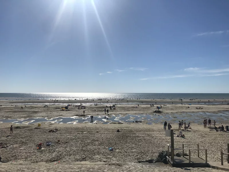 The beach of Hardelot from the sailing club